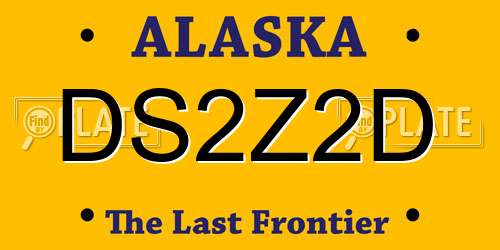 DS2Z2D Alaska License Plate
