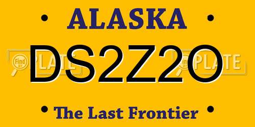 DS2Z2O Alaska License Plate