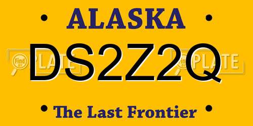 DS2Z2Q Alaska License Plate
