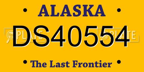 DS40554 Alaska License Plate