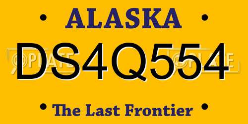 DS4Q554 Alaska License Plate