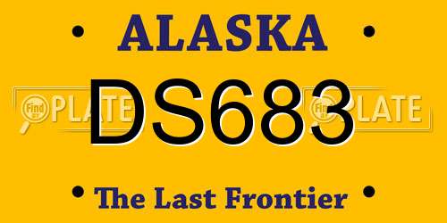 DS683 Alaska License Plate