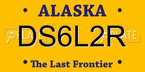 DS6L2R Alaska License Plate