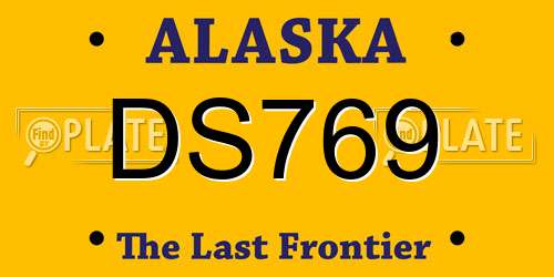 DS769 Alaska License Plate