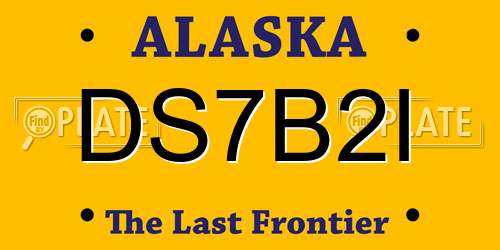 DS7B2I Alaska License Plate
