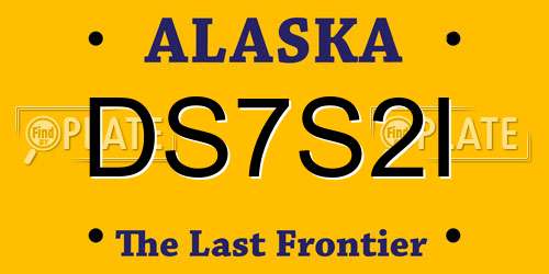 DS7S2I Alaska License Plate