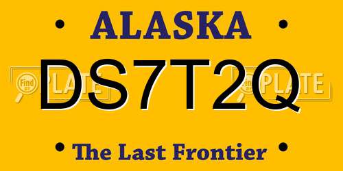 DS7T2Q Alaska License Plate