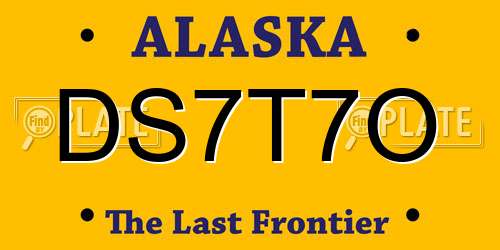DS7T7O Alaska License Plate