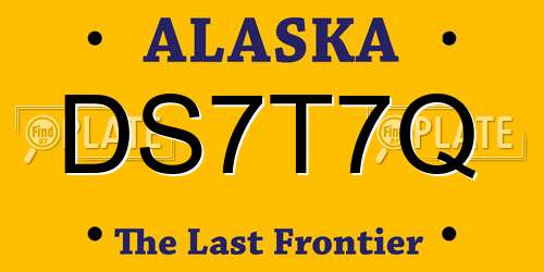 DS7T7Q Alaska License Plate