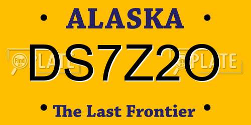 DS7Z2O Alaska License Plate