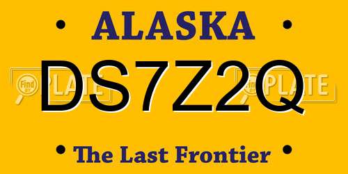 DS7Z2Q Alaska License Plate