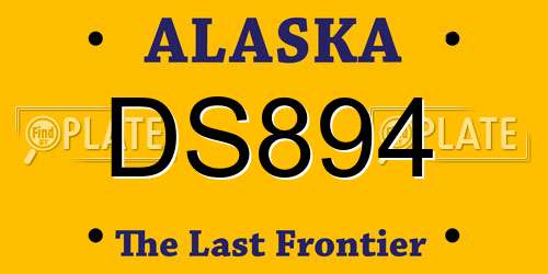 DS894 Alaska License Plate