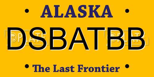 DSBATBB Alaska License Plate