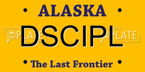 DSCIPL Alaska License Plate