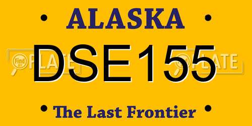 DSE155 Alaska License Plate