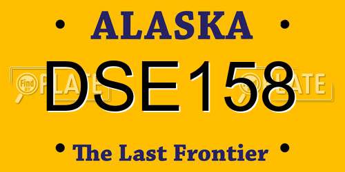 DSE158 Alaska License Plate