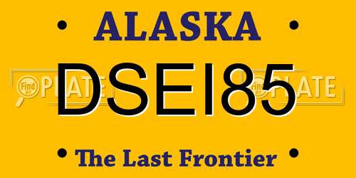 DSEI85 Alaska License Plate