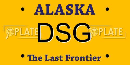 DSG Alaska License Plate