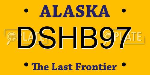 DSHB97 Alaska License Plate