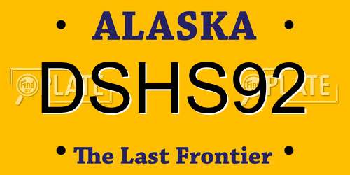 DSHS92 Alaska License Plate