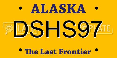 DSHS97 Alaska License Plate
