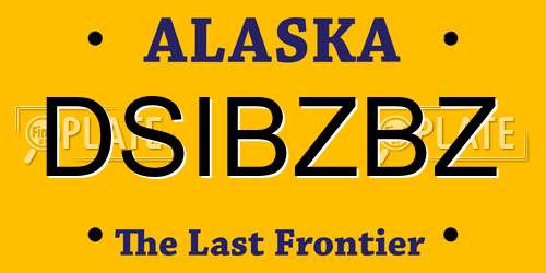 DSIBZBZ Alaska License Plate