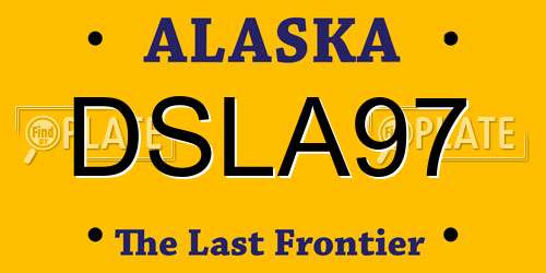 DSLA97 Alaska License Plate