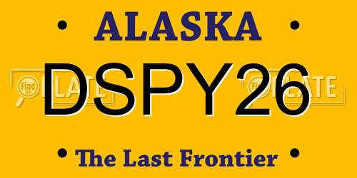 DSPY26 Alaska License Plate