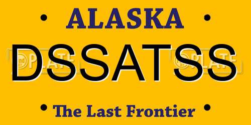 DSSATSS Alaska License Plate