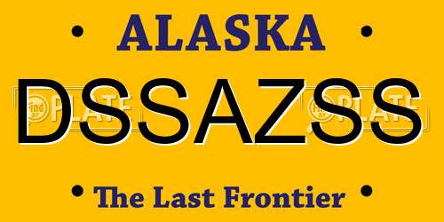 DSSAZSS Alaska License Plate