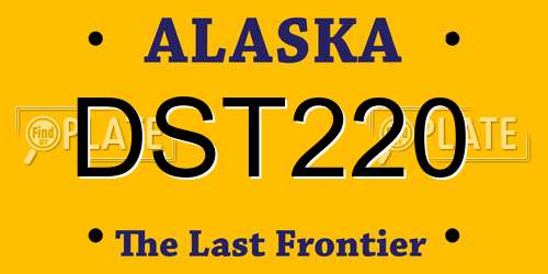 DST220 Alaska License Plate