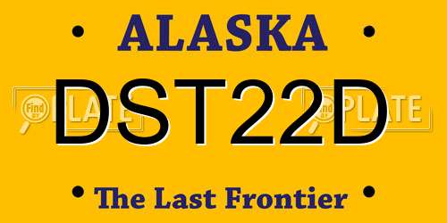 DST22D Alaska License Plate