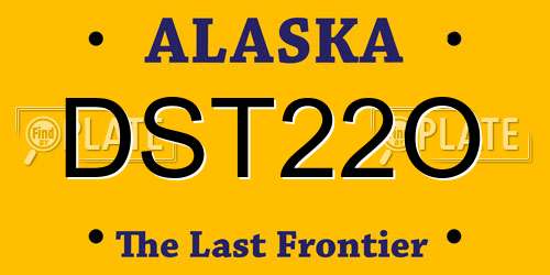 DST22O Alaska License Plate