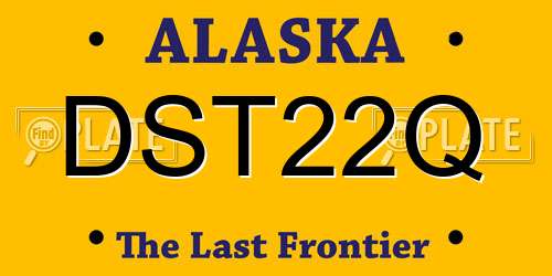 DST22Q Alaska License Plate