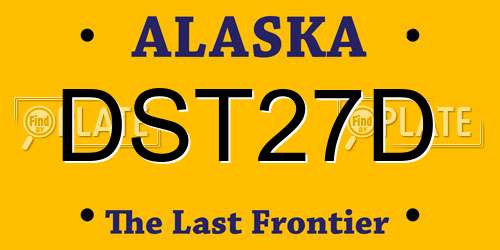 DST27D Alaska License Plate