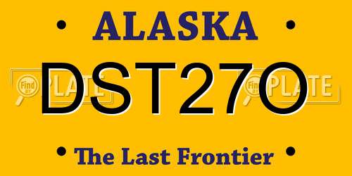 DST27O Alaska License Plate
