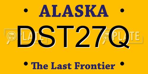 DST27Q Alaska License Plate
