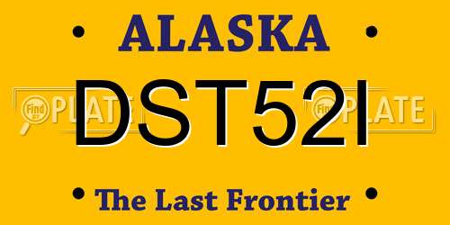 DST52I Alaska License Plate