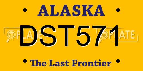 DST571 Alaska License Plate