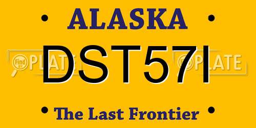 DST57I Alaska License Plate