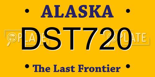 DST720 Alaska License Plate