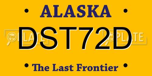 DST72D Alaska License Plate