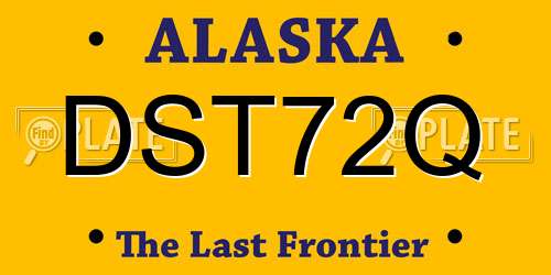 DST72Q Alaska License Plate