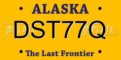 DST77Q Alaska License Plate