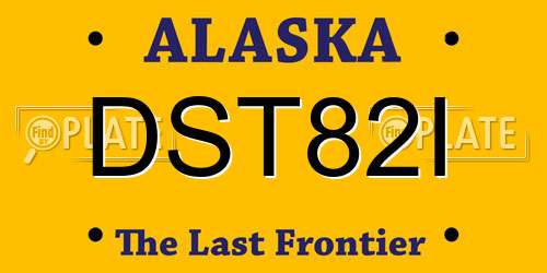 DST82I Alaska License Plate