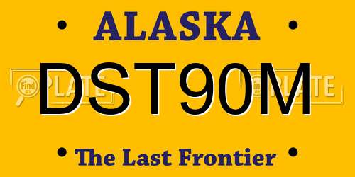 DST90M Alaska License Plate