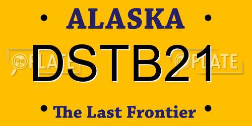 DSTB21 Alaska License Plate