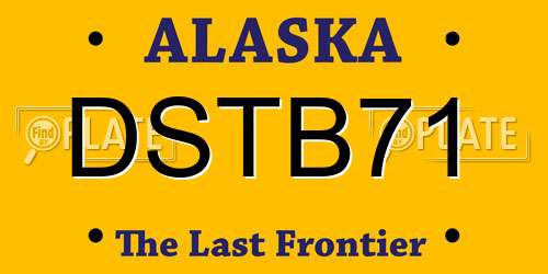 DSTB71 Alaska License Plate