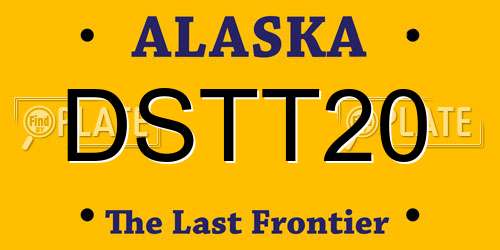 DSTT20 Alaska License Plate