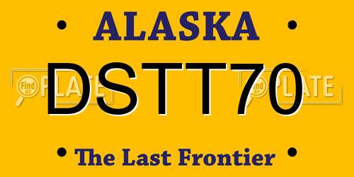 DSTT70 Alaska License Plate